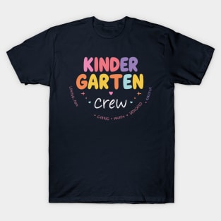 Kindergarten Crew Teacher Shirt-Cute Colorful T-Shirt